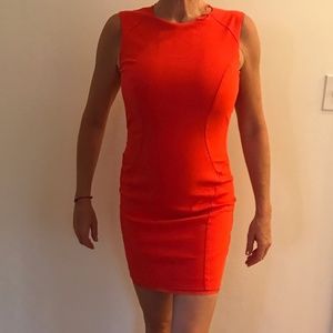 Zara orange mini dress... never worn